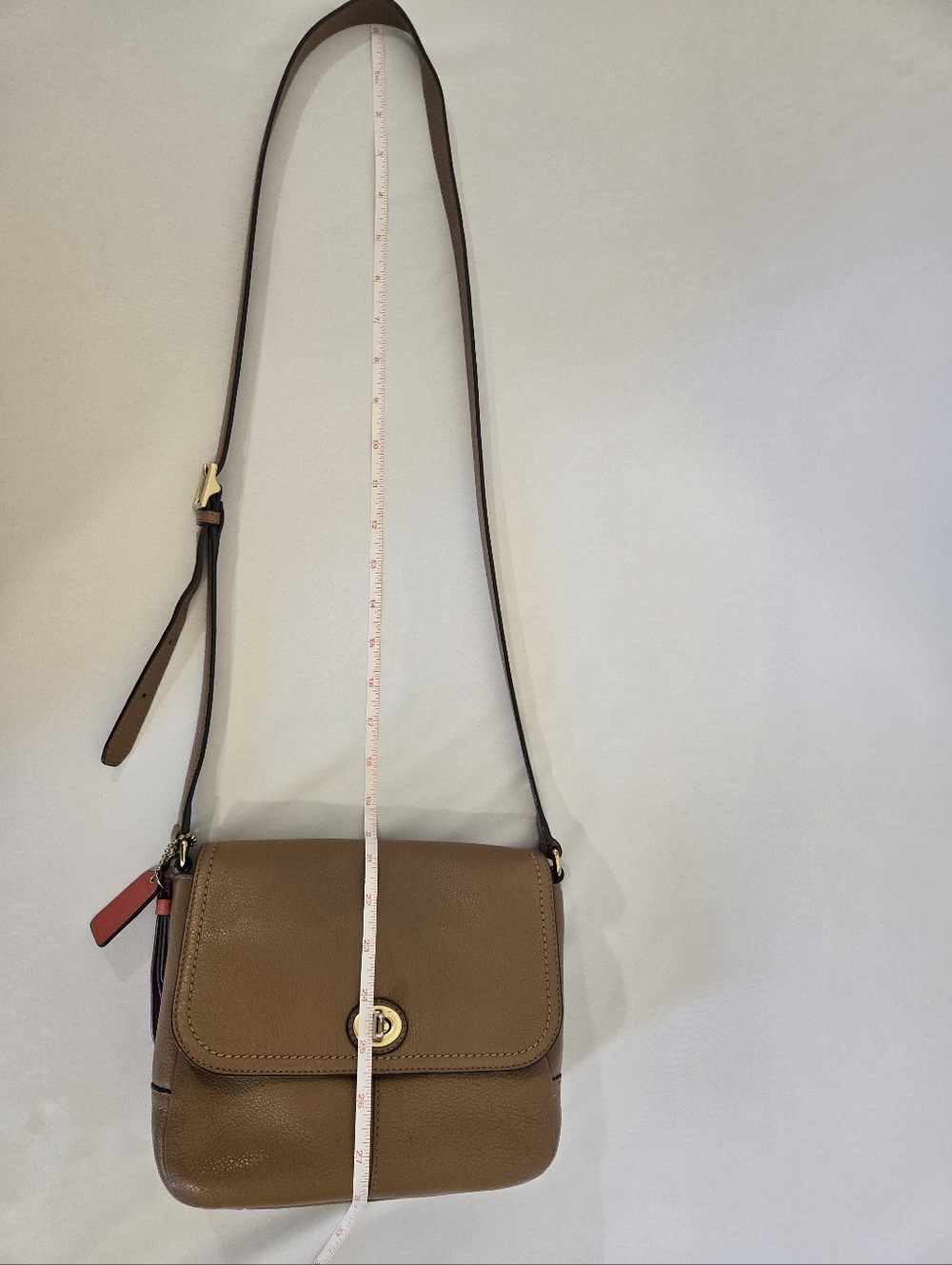 Coach Leather Crossbody Shoulder Bag in Camel - Picture 14 of 16